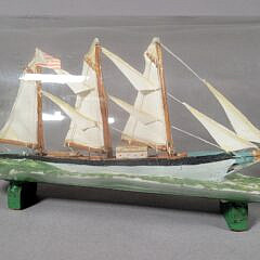 Vintage Nautical American Ship In A Bottle