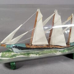 Vintage Nautical American Ship In A Bottle