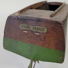 Antique Flying Yankee Model 73 Wind Up Pond Boat Wooden Toy