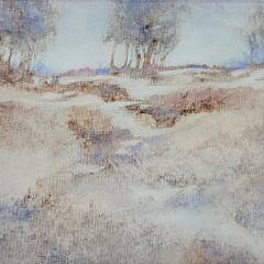 Warren Krebs (1936-2005) Oil on Canvas “Foothills of Nantucket” Painting