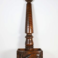 Nantucket Greeting or Business Card Rack with Carved Whale and Nantucket Basket Base