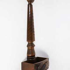 Nantucket Greeting or Business Card Rack with Carved Whale and Nantucket Basket Base
