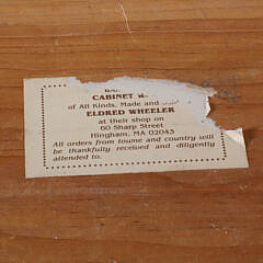 Labeled Eldred Wheeler Tiger Maple Chippendale Style Tall Chest