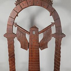 Antique Folk Art Patriotic American Revolution Bunker Hill Monument Shelf