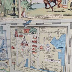 Vintage 1931 Pictorial Historical and Literary Map of The State of Maryland Chromolithograph
