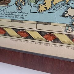 Vintage 1931 Pictorial Historical and Literary Map of The State of Maryland Chromolithograph