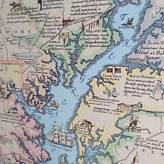 Vintage 1931 Pictorial Historical and Literary Map of The State of Maryland Chromolithograph