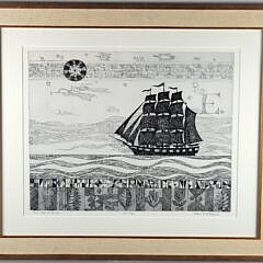 John Lochtefeld (1933-2025) Limited Edition Nantucket Etching “Far Side of the Sea”