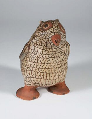 Native American Zuni Pottery Owl Effigy, Early 20th Century