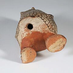 Native American Zuni Pottery Owl Effigy, Early 20th Century