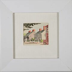 Doris and Richard Beer Miniature Nantucket Watercolor “Woodbox”