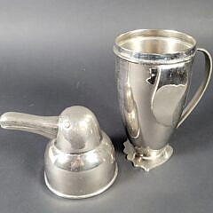 Vintage Art Deco Style Silver Plated Penguin Cocktail Shaker