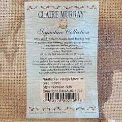 Large Vintage Claire Murray Nantucket Landmarks Hooked Rug, 20th century