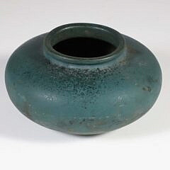 Grueby Dark Green Glazed Pottery Bowl, circa 1895-1910, Unsigned