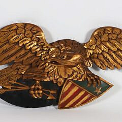 Louisburg Style Giltwood Eagle Wall Plaque by Richard Orr