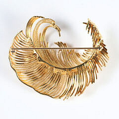 Tiffany & Co. 18k Yellow Gold Feather Brooch