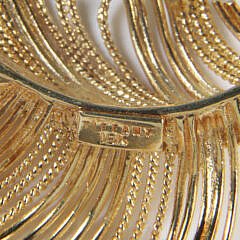 Tiffany & Co. 18k Yellow Gold Feather Brooch
