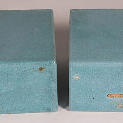 Pair of Chinese Export Aqua Blue-Green Crackle-Glazed Flower Vases