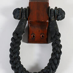 Pair of Vintage Tarred Ropework Beckets