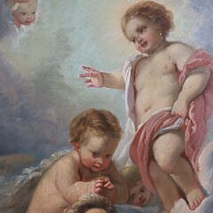 Oil on Wood Panel “The Infant Jesus Blessing St. John the Baptist”