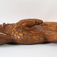 Richard Orr Carved Louisburg Style Patriotic Eagle Giltwood Wall Plaque, circa 1950