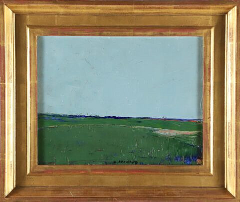 Anne Packard Oil on Canvas Landscape Titled "Flatlands"