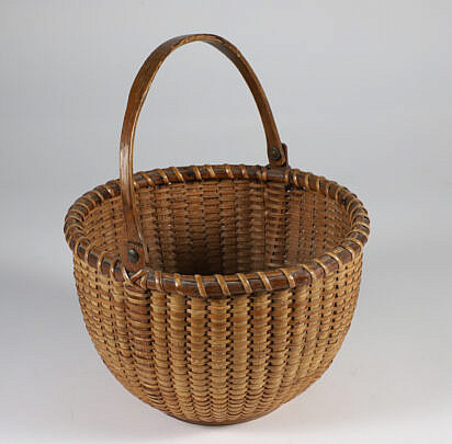 Antique Round Nantucket Lightship Basket