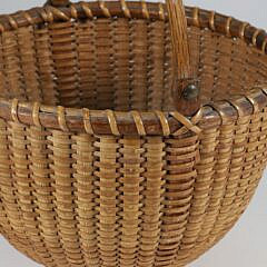 Lucy Starbuck’s Antique Round Nantucket Lightship Basket, circa 1870s