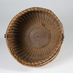 Lucy Starbuck’s Antique Round Nantucket Lightship Basket, circa 1870s