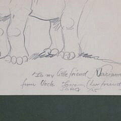 Tony Sarg Pencil Drawing of an Elephant