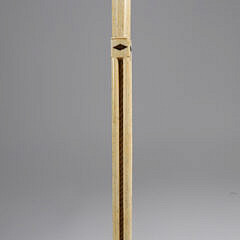 Whaler Made Architectural Capstan Grip Walking Stick, mid 19th Century,