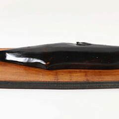 Vintage Carved and Painted Folk Art Sperm Whale Plaque, Mid 20th Century