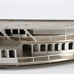 Mid Century Modern Half Hull Model of the Onalinda Sidewheel Ferry