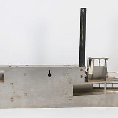 Mid Century Modern Half Hull Model of the Onalinda Sidewheel Ferry
