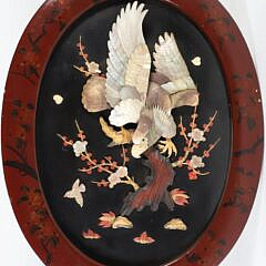 20660 Chinese Oval Lacquered Plaque A 9991_2 JPG