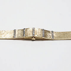Jean Claud Vintage 14k Gold and Diamond Ladies Wristwatch