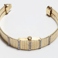 Jean Claud Vintage 14k Gold and Diamond Ladies Wristwatch