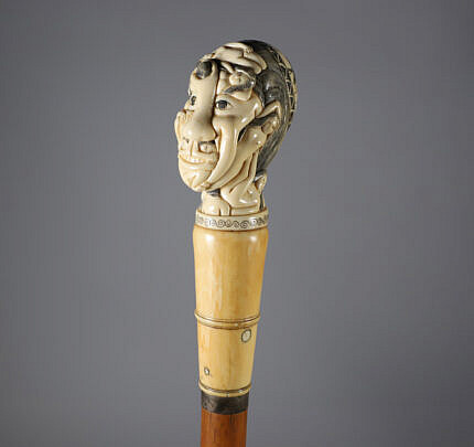 Massive Japanese Erotic Grip Walking Stick, 19th Century