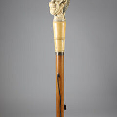 Massive Japanese Erotic Grip Walking Stick, 19th Century
