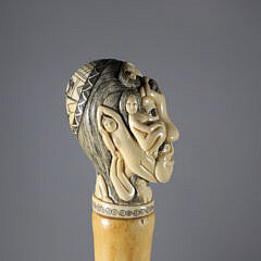 Massive Japanese Erotic Grip Walking Stick, 19th Century