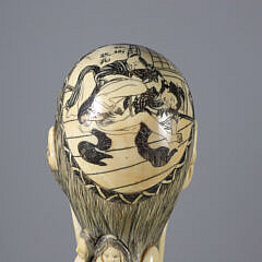 Massive Japanese Erotic Grip Walking Stick, 19th Century