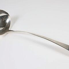 George III Irish Sterling Silver Soup Ladle, James Salter, Dublin, 1800
