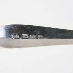 George III Irish Sterling Silver Soup Ladle, James Salter, Dublin, 1800