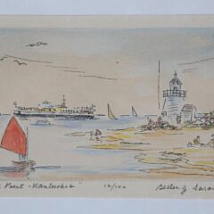 Betty J. Sarantis Limited Edition Print “Brant Point Nantucket” #12/100