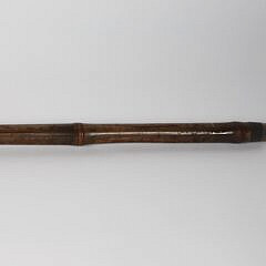 Carved Elephant L-Grip Cane, 19th Century