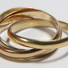 Vintage Cartier 18k Gold Trinity Ring