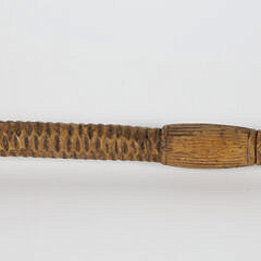 Carved Foo Lion Grip Walking Stick, 19th Century