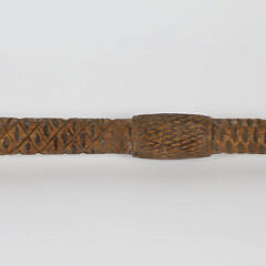 Carved Foo Lion Grip Walking Stick, 19th Century