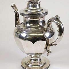 American Coin Silver Coffee Pot, Mulford Wendell & Co. Albany, New York