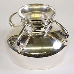 George V Sterling Silver Footed Art Decor Style Four-Handle Bowl, by Elkington & Co. Ltd, London, circa 1920